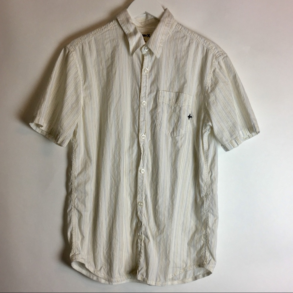 Hurley Men's Short Sleeve Button Up Shirt Medium
